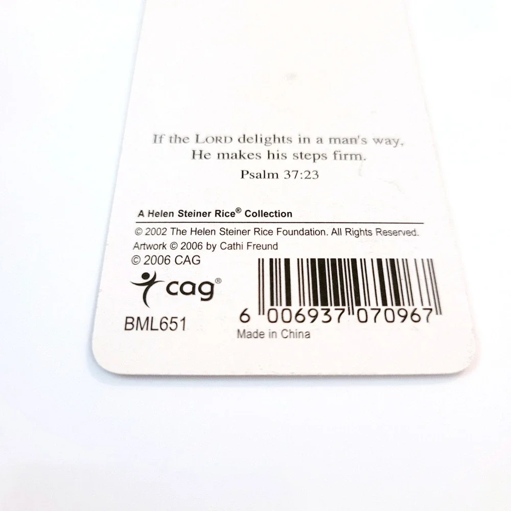 Vintage Y2K Peace & Joy Bookmark Helen Steiner Rice Psalm floral 2006 CAG BML651